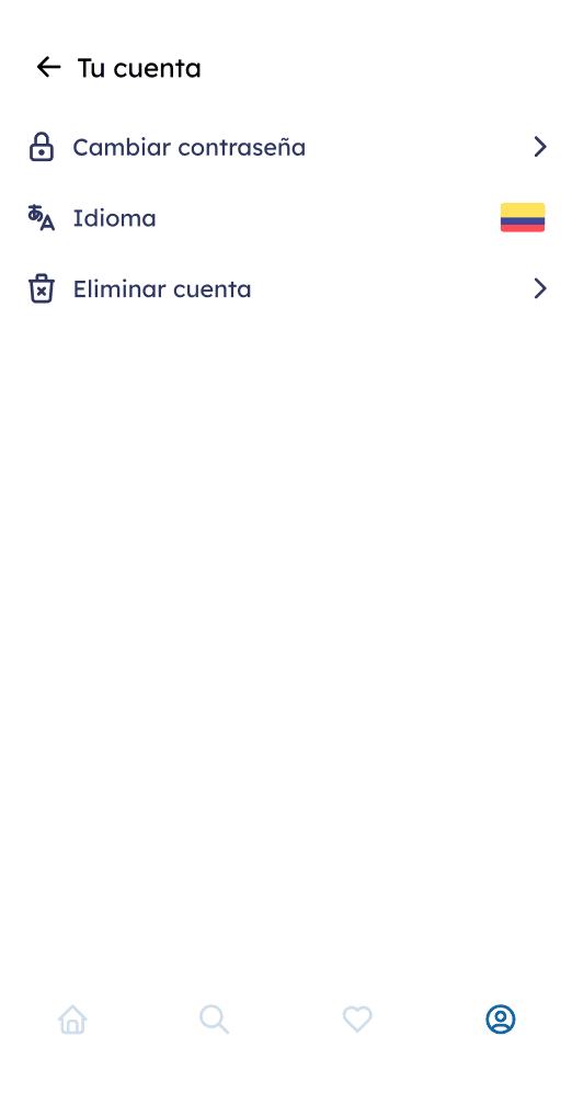 Paso 2: Buscar opción de Cuenta/Privacidad