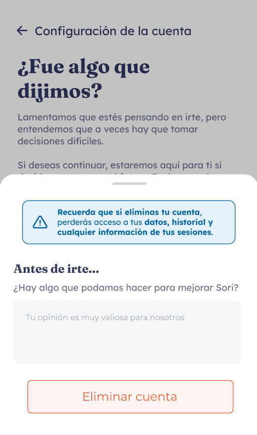 Paso 4: Confirmar eliminación